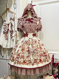 Detachable Skirt / Tomatoes Shoulder with Egg Chick Hen Lolita Straps Print and Country Fried