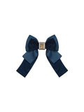Haarspange mit Schleife, Fliege, Brosche, Blau