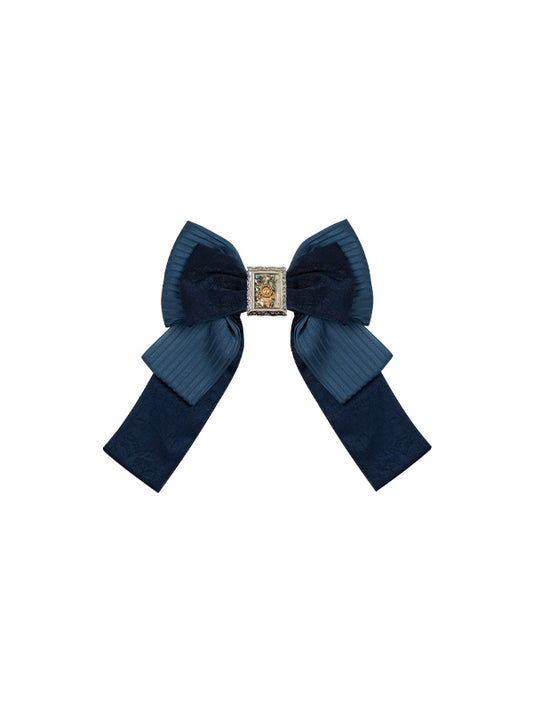 Bowknot Bowtie Brooch Hairclip Blue