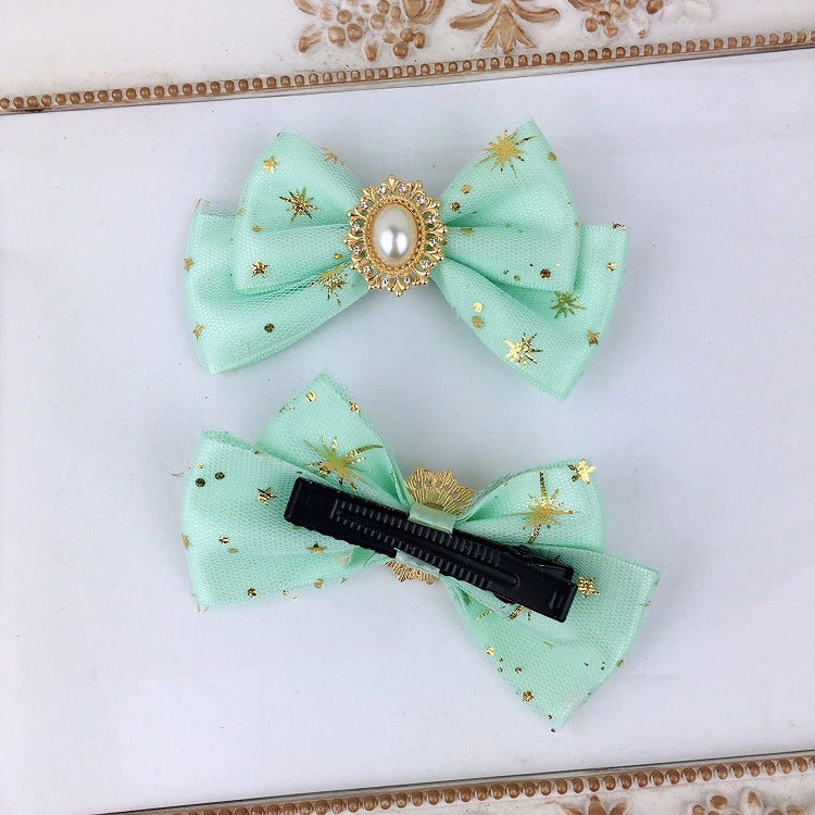 Starry of Hair Clips/Brooches Bow 2 (Set