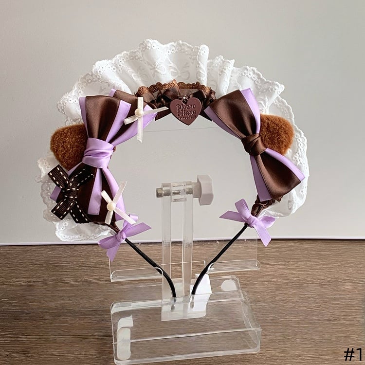 - Ear KC Maid Lace Color Cat Lolita Available Options Bowknot 3