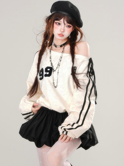 ネックラインパッチワークスカートドレスデザインアシンメトリーバブルアプリコット