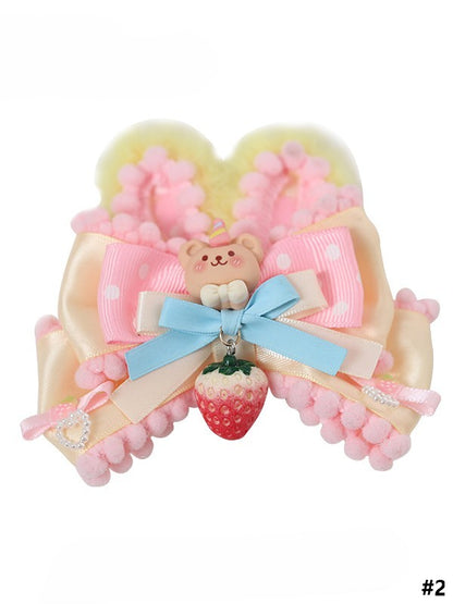 Bowknot Hairclip Cute Lolita Sweet Options Bear 5 Type