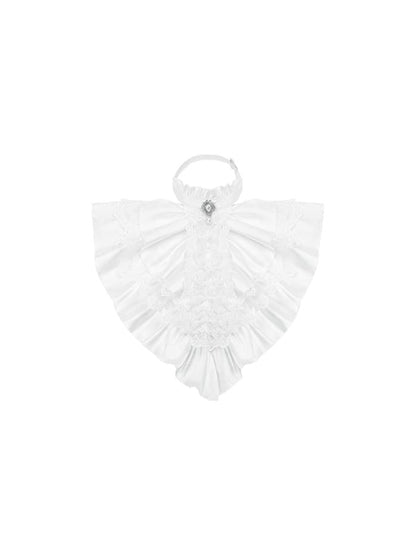 Schwarz-weißes Ouji Lolita-Komplettset: Hemd + Weste + Shorts + Jabot