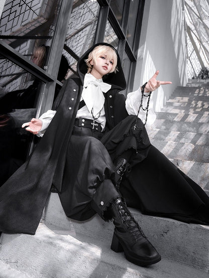 Black Ouji Lolita Double-Button Waist Knickerbockers Pants - Princess Chronicles