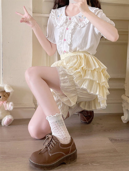 Bloomers Multi-Layered Apricot Lolita Cotton