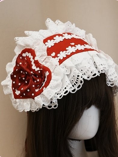 Hairband with Options Floral Heart Trim Lolita Lace Sweet and Applique – 5 Color