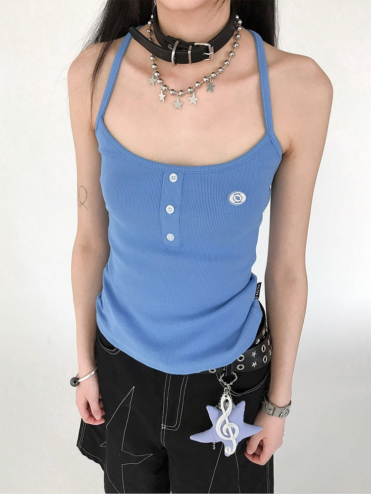 Sky Blue Racerback Tank Top - innomoood