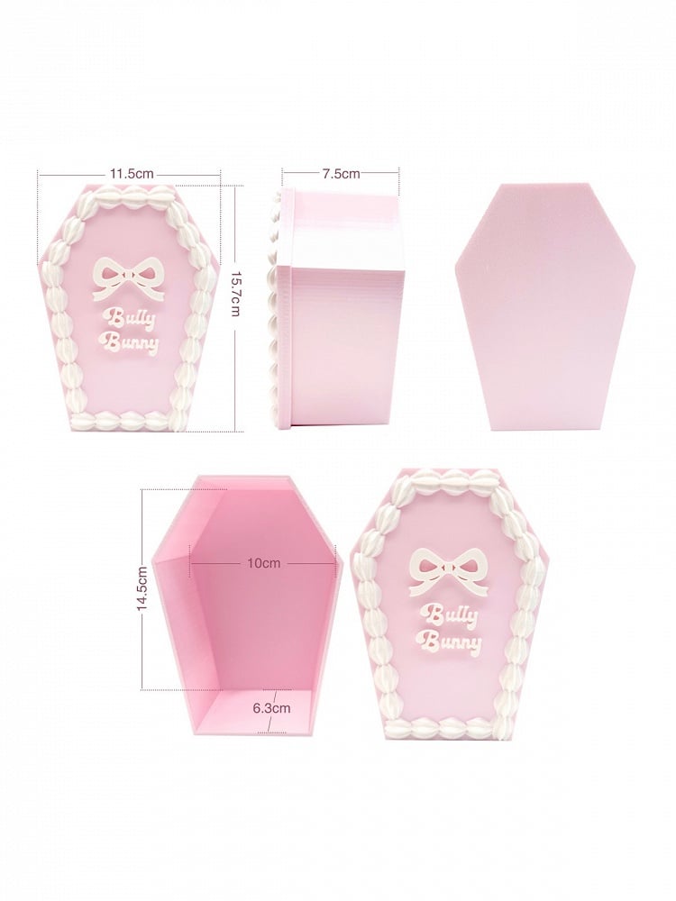 Kawaii 3D Printed Box with Bowknot Accent - Bully Bunny