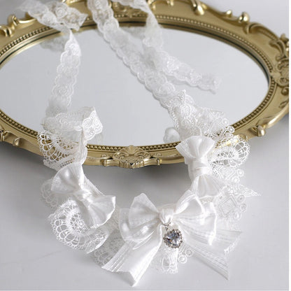 Shiro Heart-Jewel Sweet Choker Lace Bow Style) (Elegant