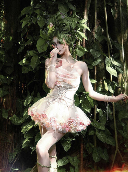 Neckholder-Top mit Blumenmuster und Wasserfallausschnitt zum Selbstbinden