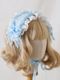 Haarband Bowknot Weiß 7 süße wunderschöne Farben Lolita Spitze