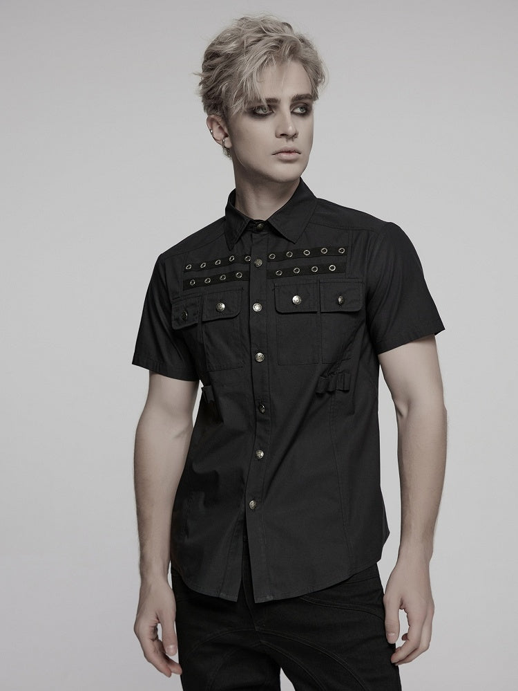 Men's Black Punk Shirt