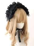 Lace Lolita Black Bowknot Hairband