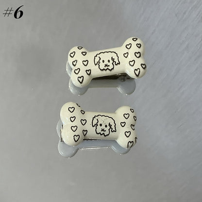 Y2K Bone/ Fish-Shaped Hairclips