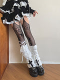 Suspender Fishnet Pattern Black Star Tights