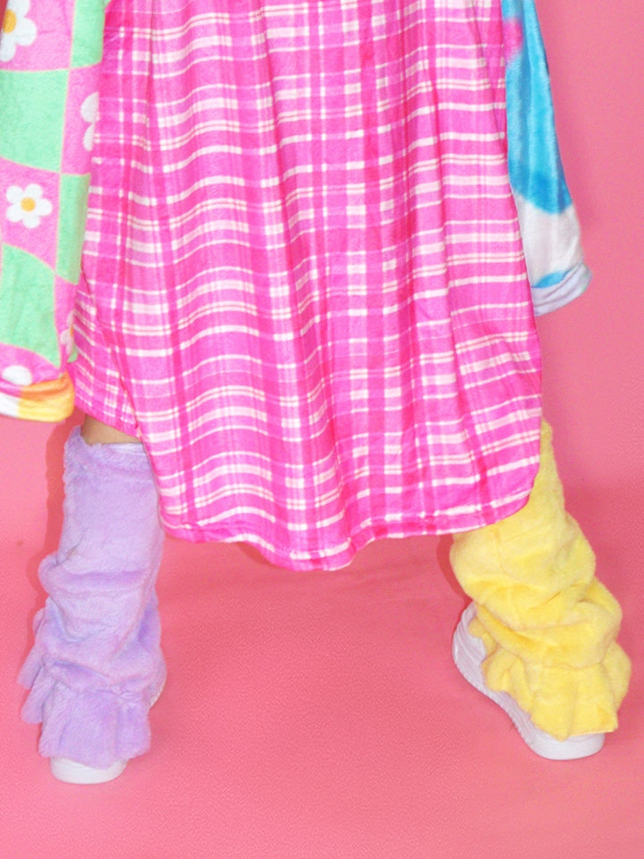 PurpleYellow Leg Plush Warmers