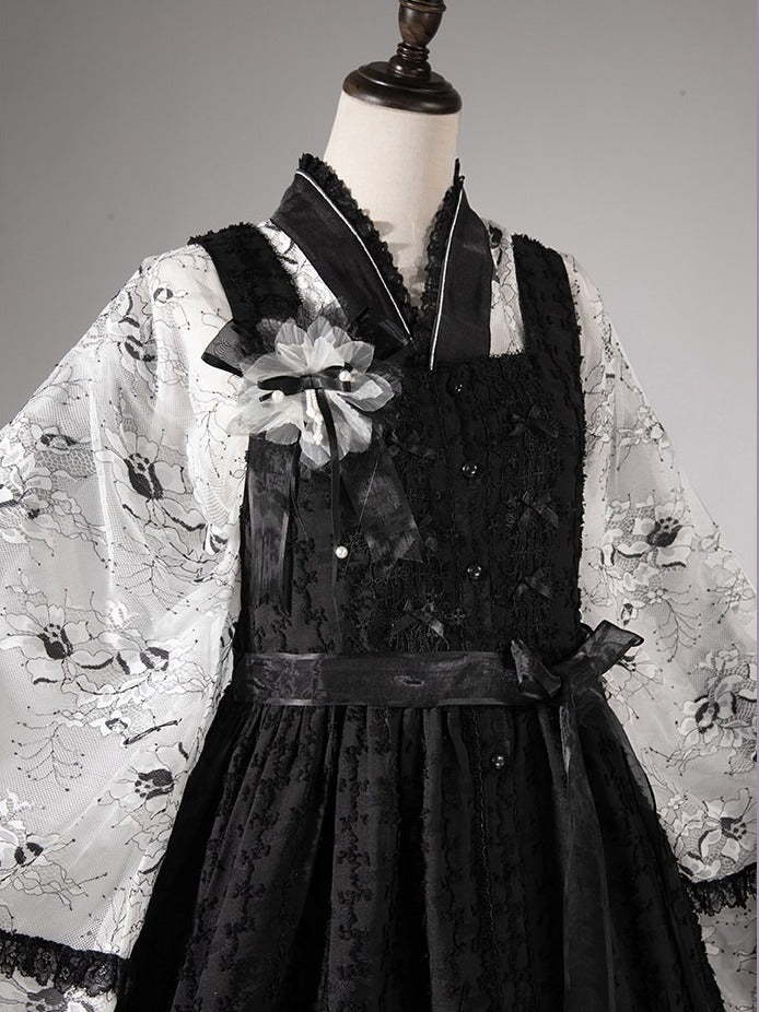 Purple Lace Trim Apron with Bow - Tan Tuan