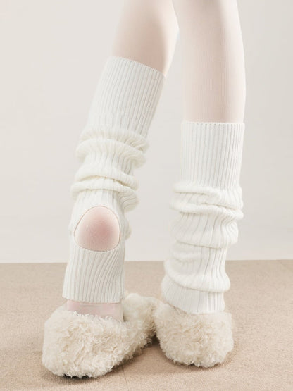 Black/White/Gray Warm Warmers Footed Leg Knitted