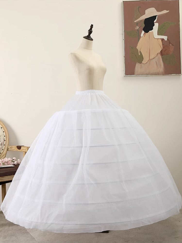White 112cm Hime Lolita Boned Petticoat | Manilo