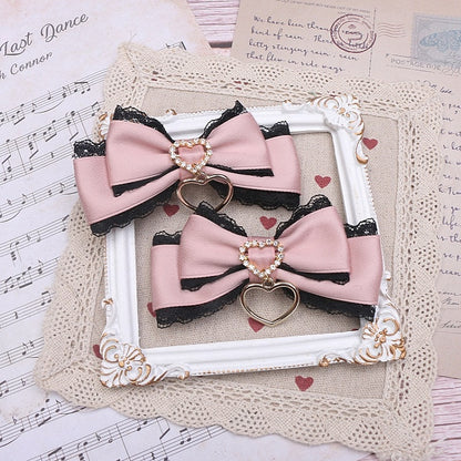 Jirai Bowknot Kei Options Hairclip Lace Color 7 Heart-shaped Ring