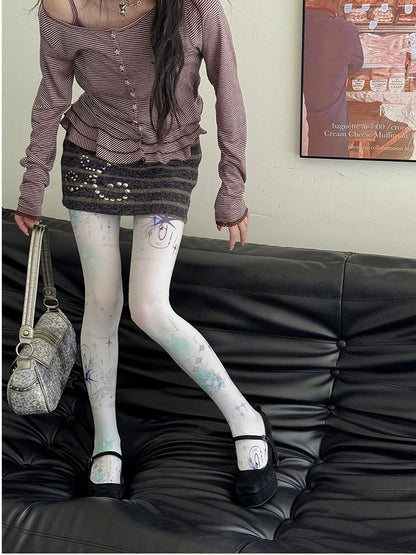 Sky Pantyhose Starry Print