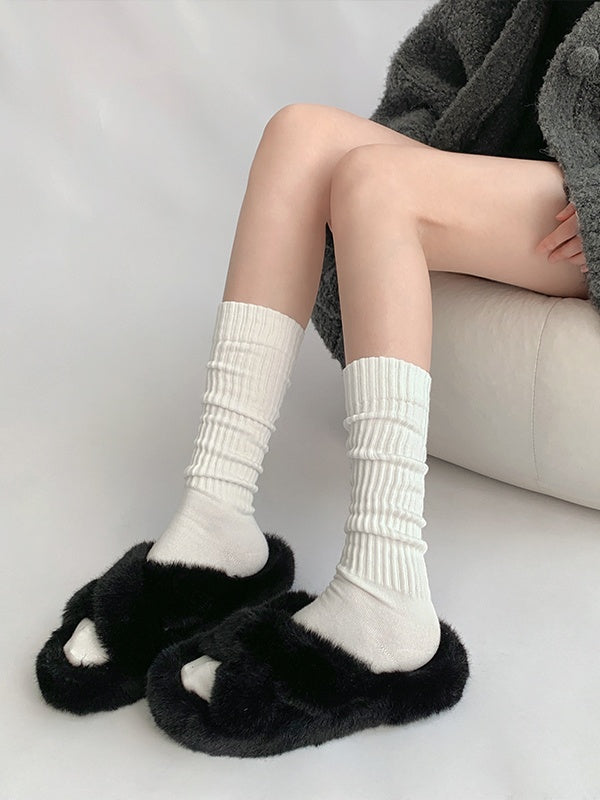 Knitted 9 Colors Calf Socks