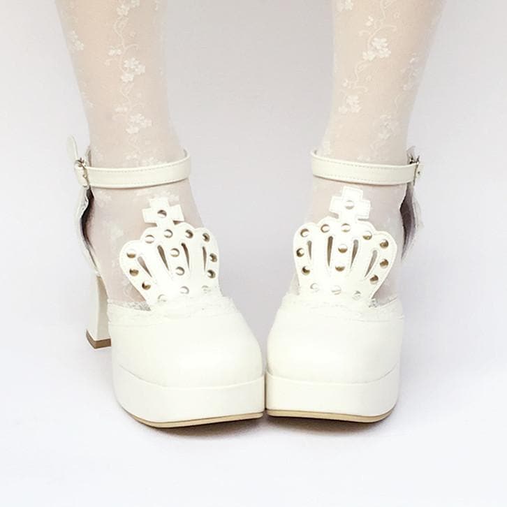 Made White Crown Princess Custom Platform SP168283 Shoes