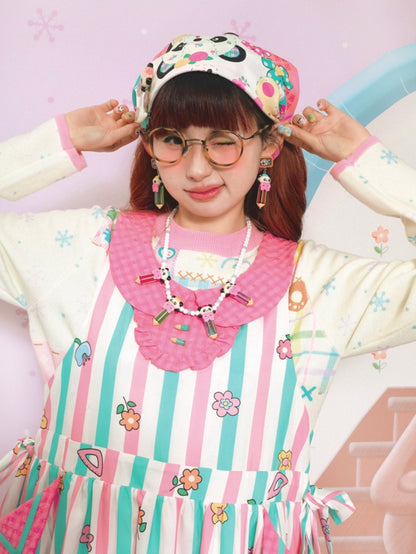 パンダペンシルビーズネックレス