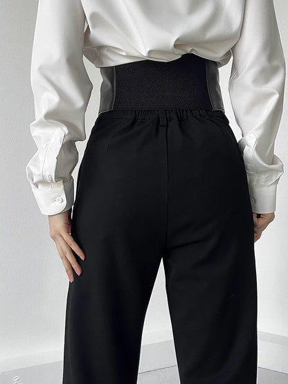 with Lolita PU Snap Ouji Corset Black Buttons Belt