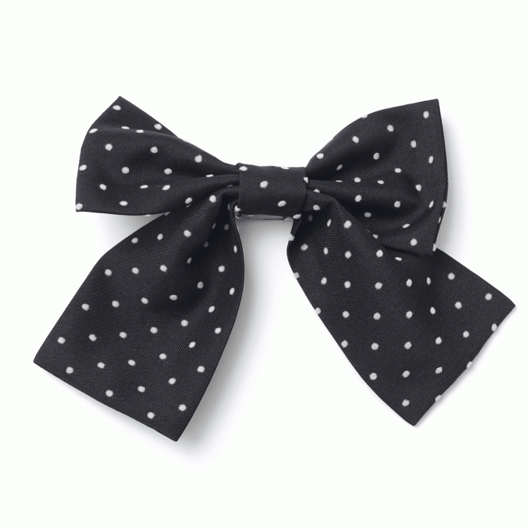 Black Polka Dot Handmade Bowknot