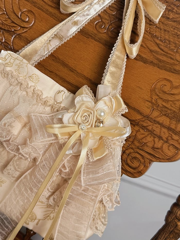 Black Silver Champagne Hand Bag /