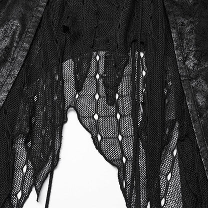 Vest Dark Asymmetric Alien Black Goth