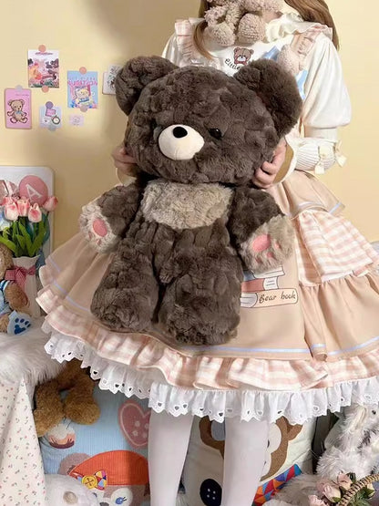 Detachable 35cm/50cm Backpack Brown Straps Plush Shoulder Bear Chocolate