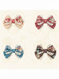 Polka Dot Patterned Hair Accessory with Four-Tone Bow Accents - Sweet Dream