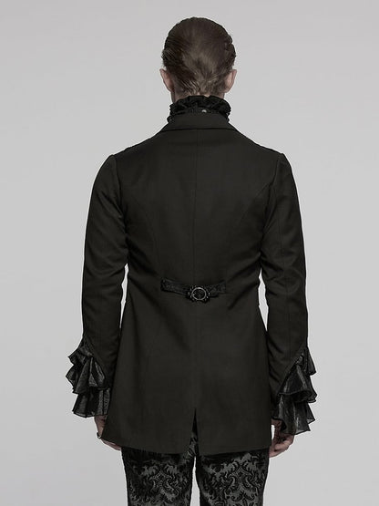 Goth Coat Gorgeous Dress Black Men's