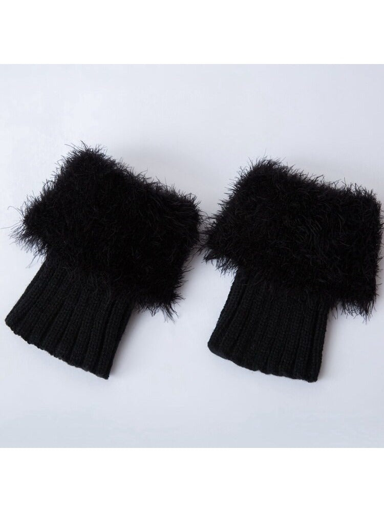 Pattern Leg Colors 4 Stripped Kawaii Plush Style Warmers