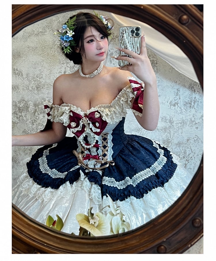 Snow White Lace-up Corset Waist Princess Dress Floor Length Ball Gown