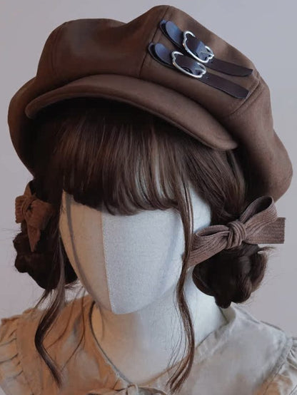 Brown Details Hairclips Bowknot
