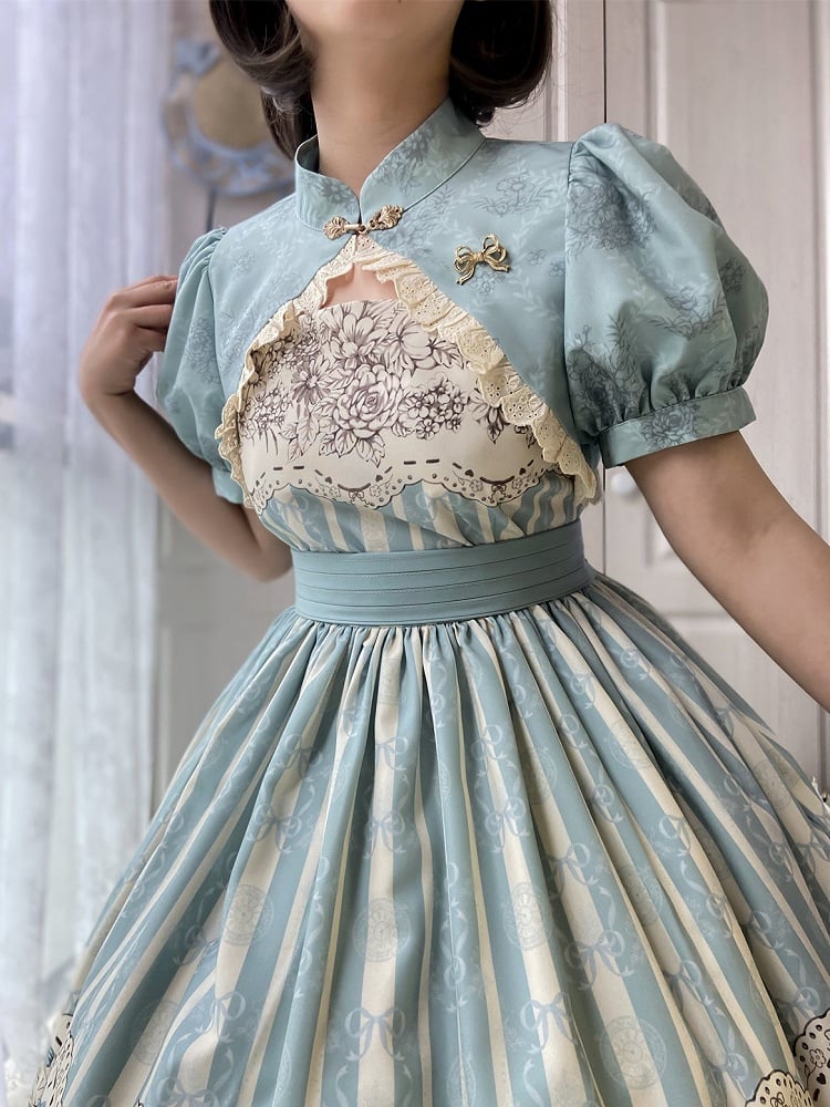 Bolero Puff Sleeevs Blue