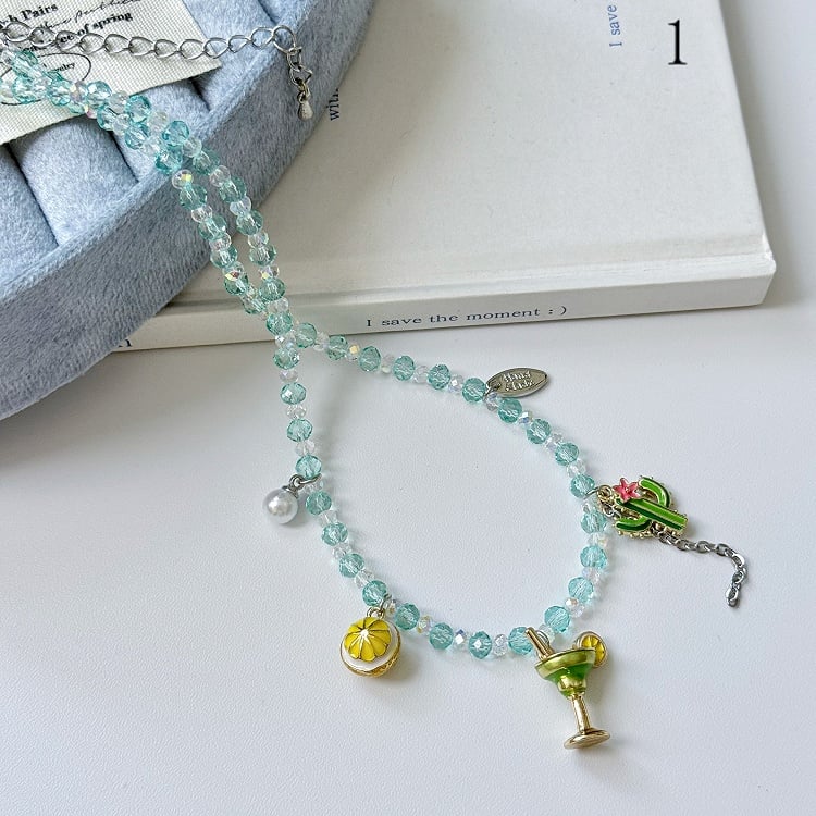 Beaded Necklace Fruit/Cookie 4 Bittersweet Pendant Options
