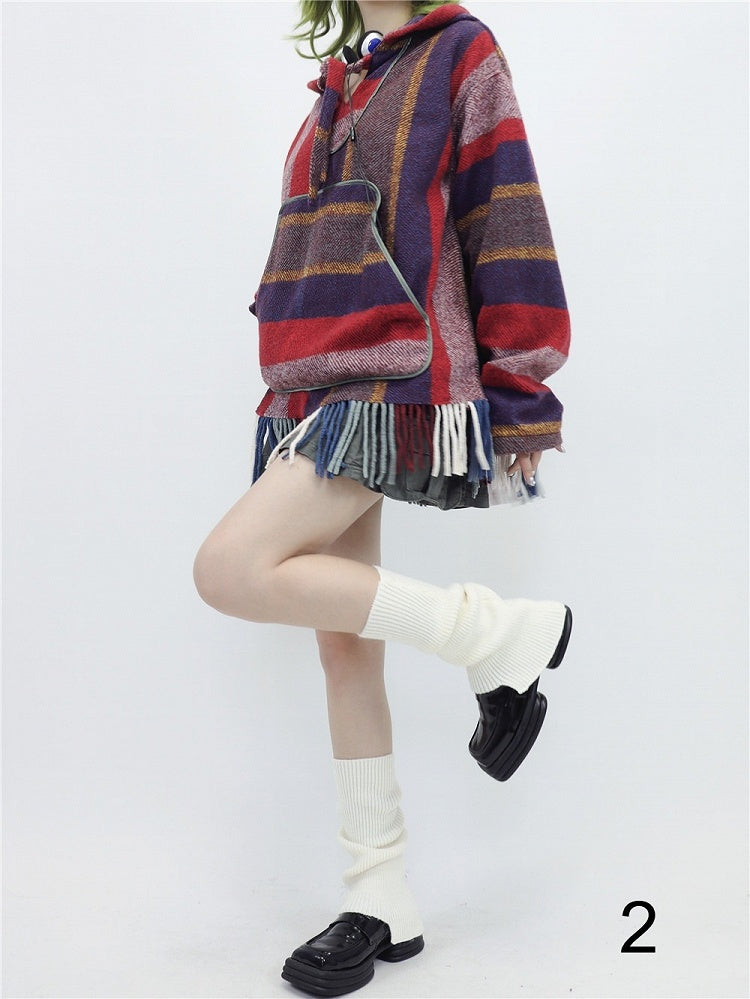 Colors Leg Warmers Knitted Mid-length Ribbed 7