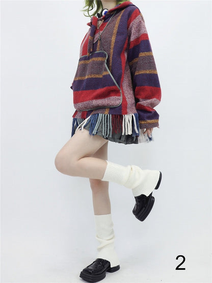 Colors Leg Warmers Knitted Mid-length Ribbed 7