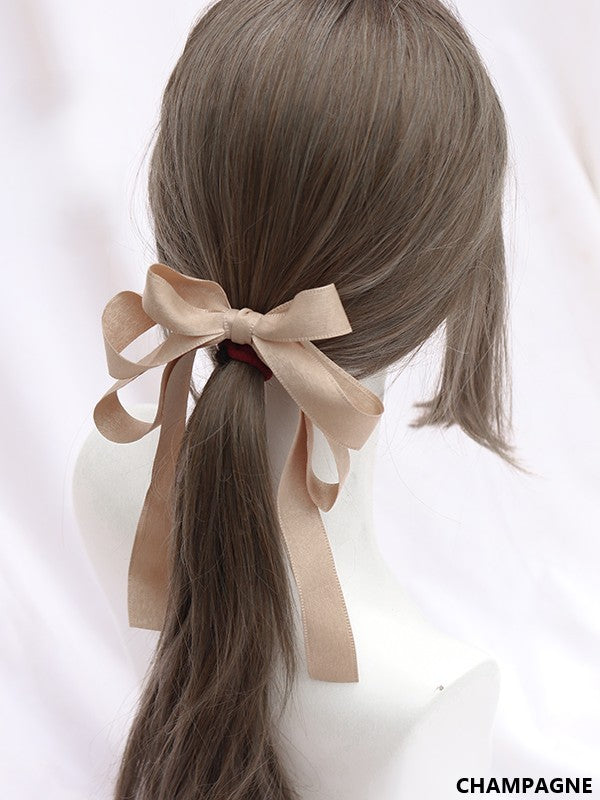 Satin Color Large Tie 11 Hair Lolita Bowknot Options