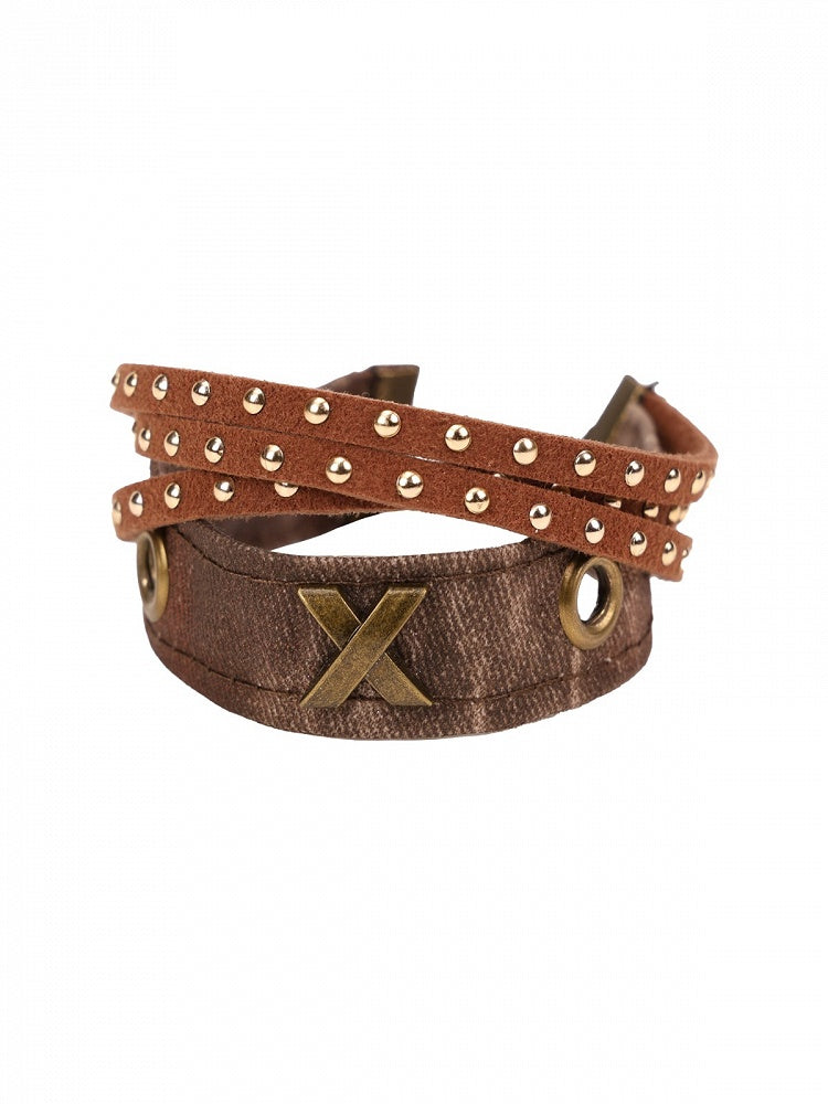 Punk Denim Bracelet - Virtual Orbit
