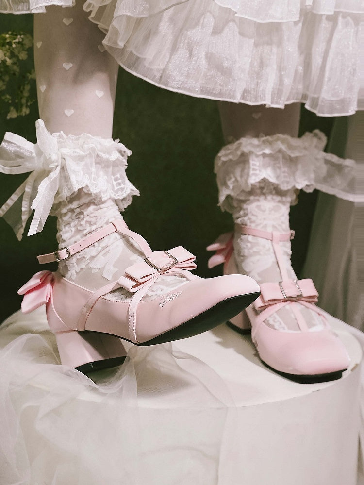 with Square Elegant Heels Pink Toe Middle