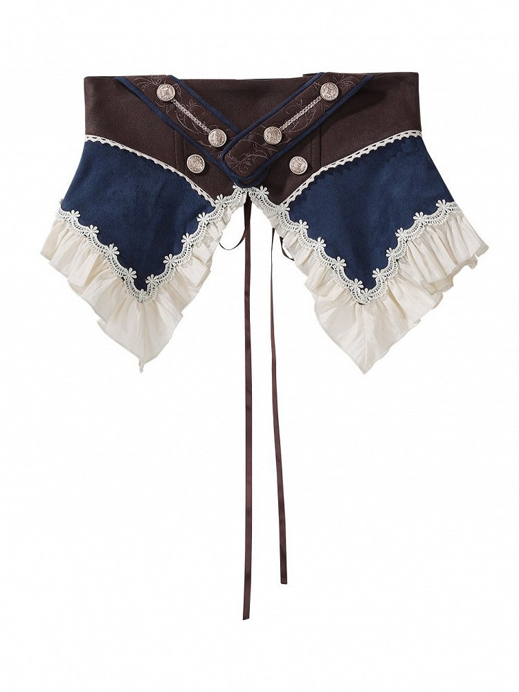 Classic Lolita Four-Piece Set with Ruffles and Embroidery - Xiong Dou Jiang
