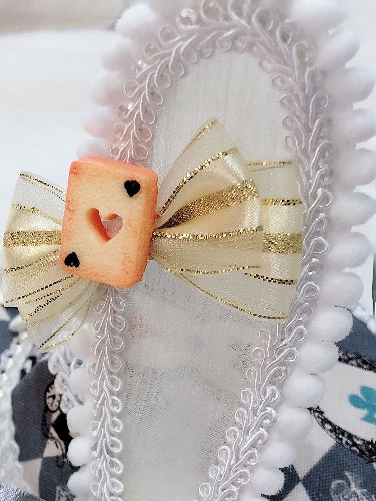 Wunderland Grau Mini Verzierte Hasen Poker Ohren Alice Vibes Hut in