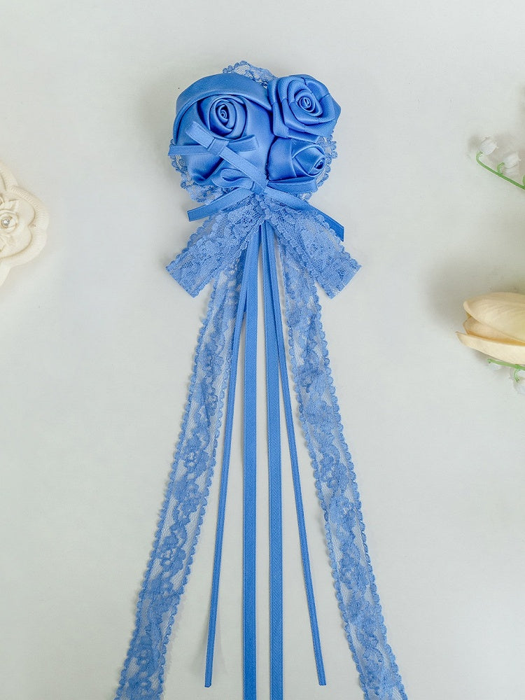 Blue and Yellow Floral Brooch - With PUJI
