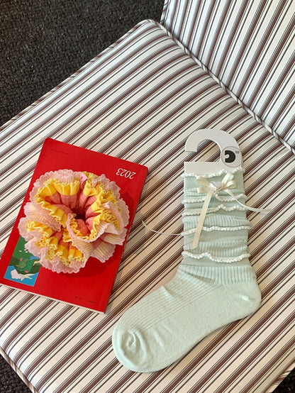 Calf Color Heart 6 Decorated Bowknot Options Loose Beaded Detail